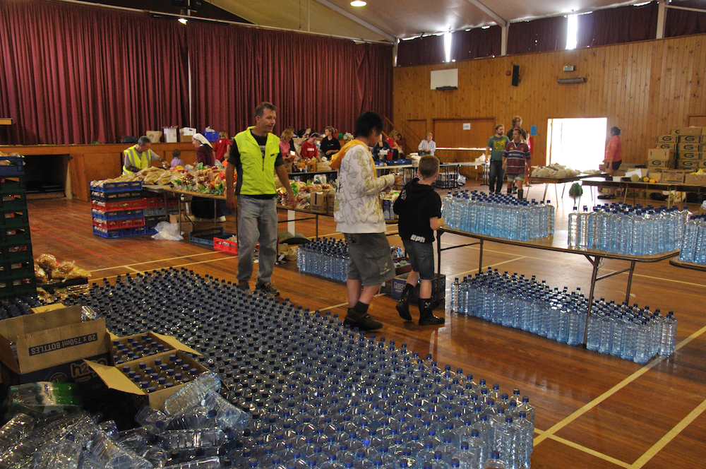 Bulk water delivery for emergencies for natural disaster victims